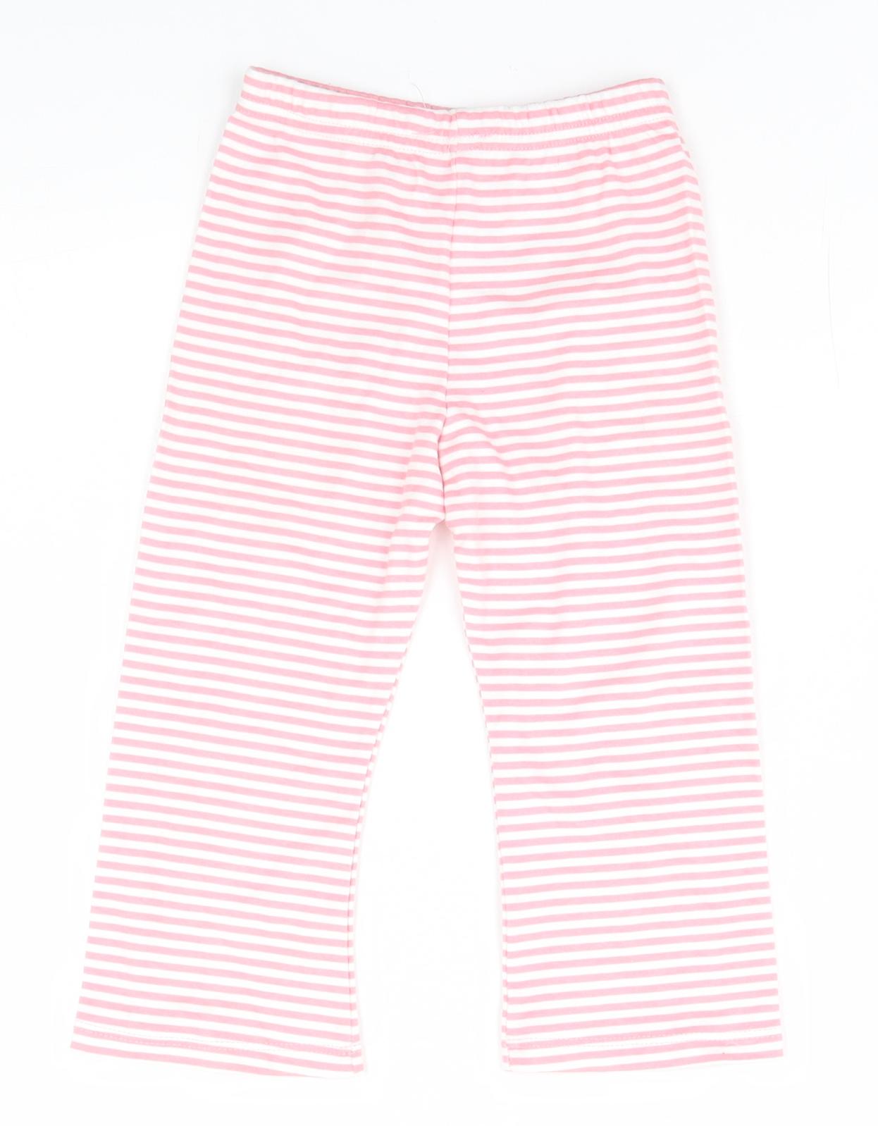 Ladybird Baby Pink Striped  Sweatpants Trousers Size 12-18 Months