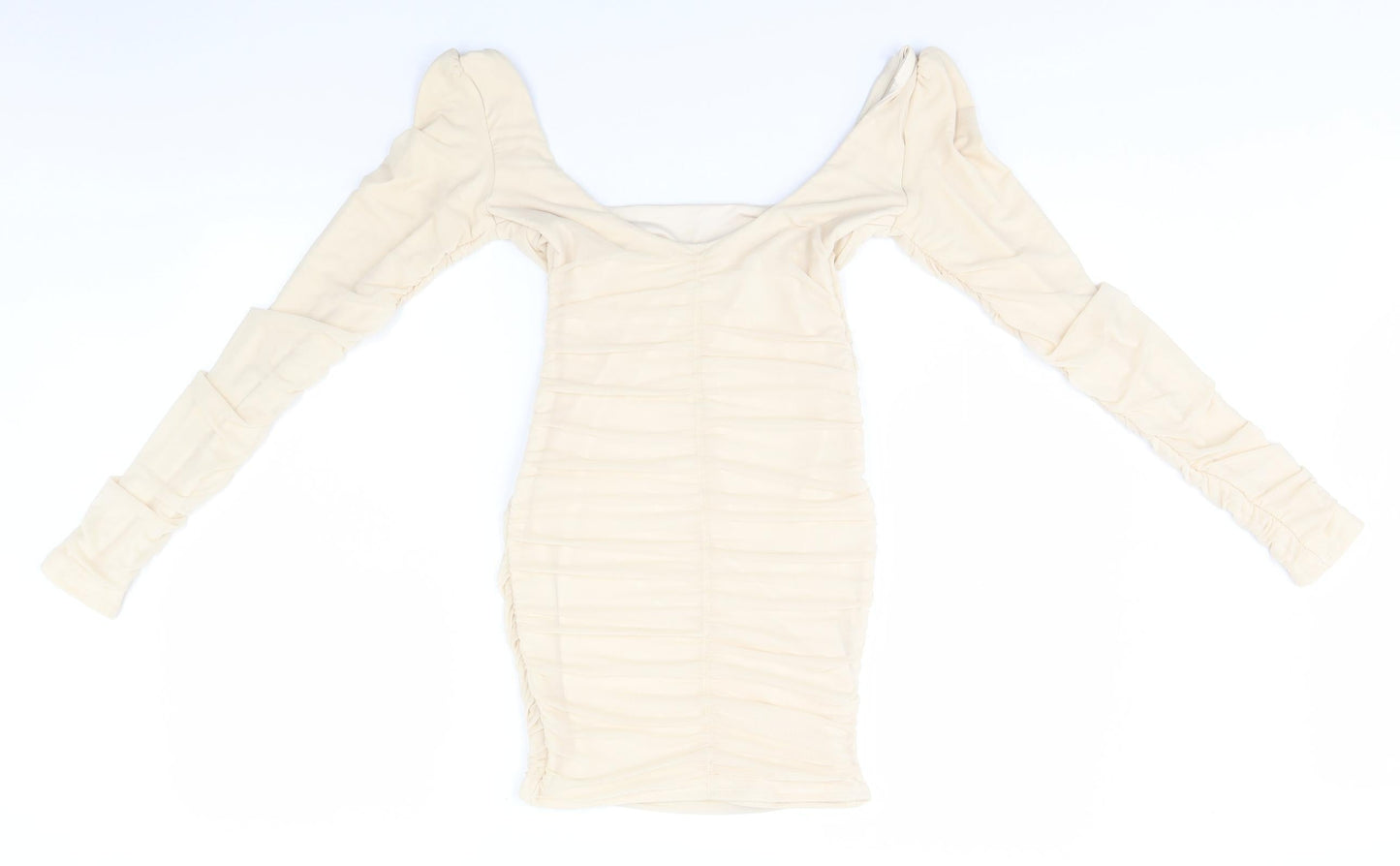 Preworn Womens Ivory   Pencil Dress  Size 10