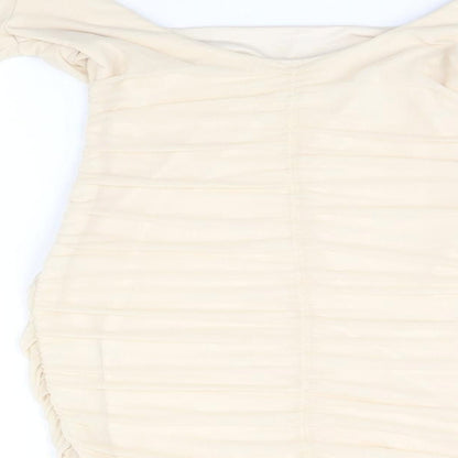 Preworn Womens Ivory   Pencil Dress  Size 10