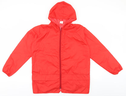 Mens UK Size M Preworn Red Rain Coat