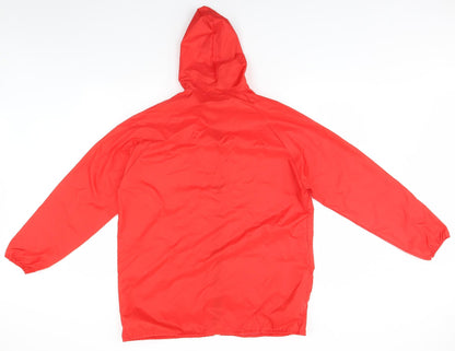 Mens UK Size M Preworn Red Rain Coat