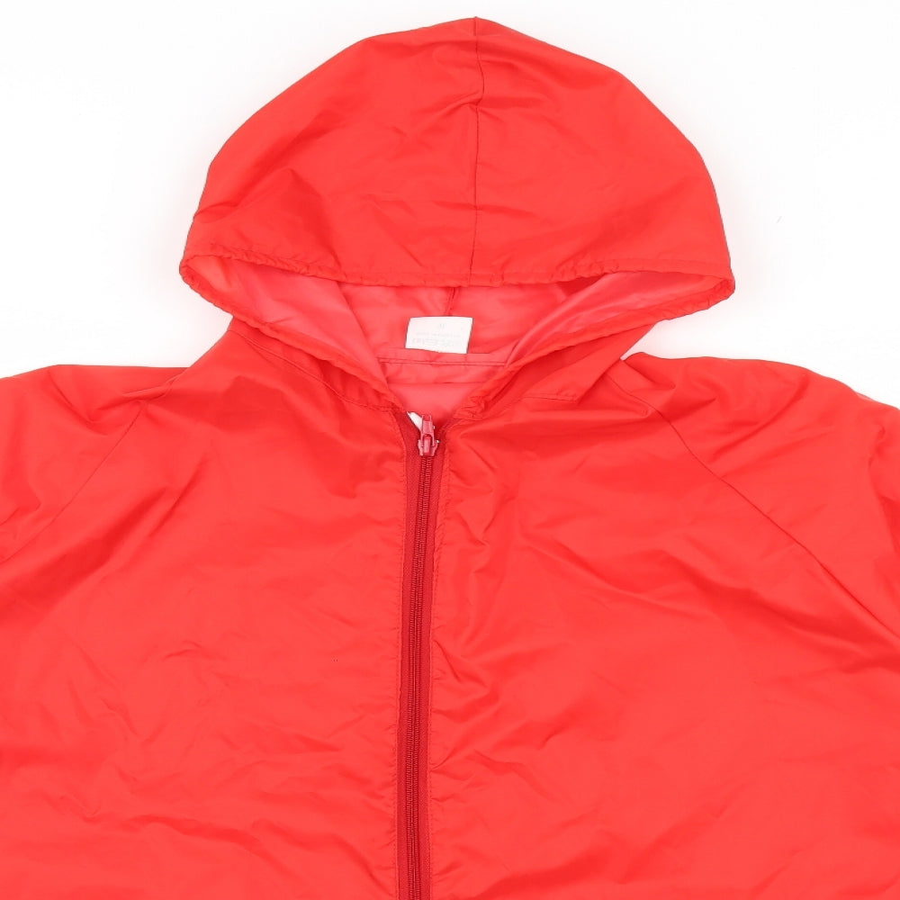 Mens UK Size M Preworn Red Rain Coat
