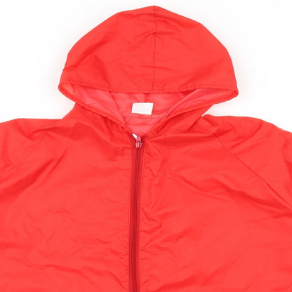 Mens UK Size M Preworn Red Rain Coat