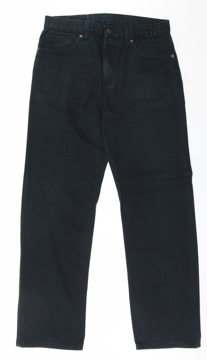 Womens UK Size 32 in Marks and Spencer Regular Fit Straight Black Jeans