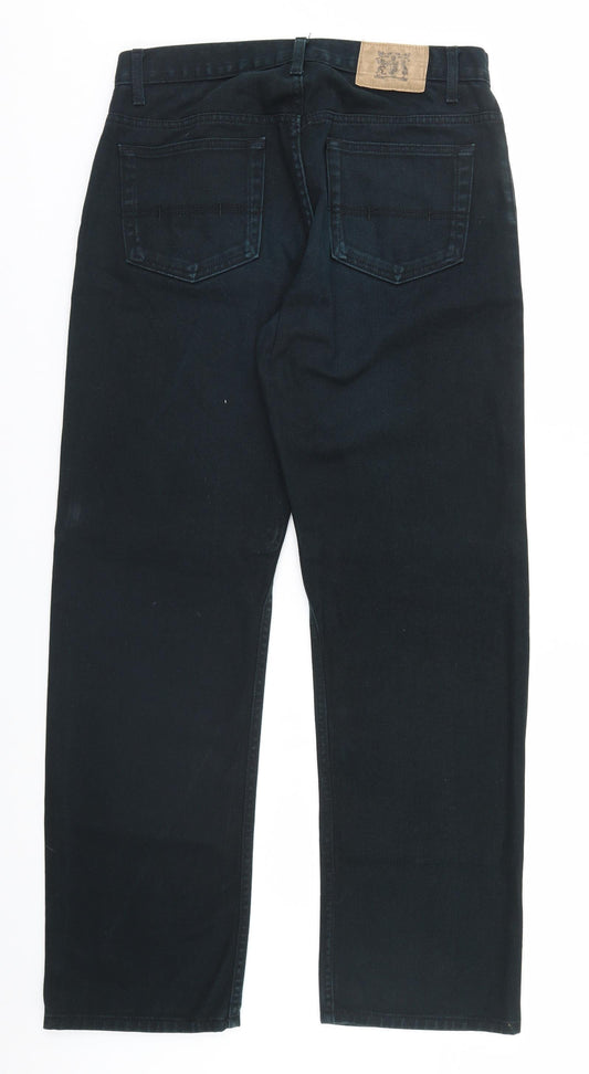 Womens UK Size 32 in Marks and Spencer Regular Fit Straight Black Jeans