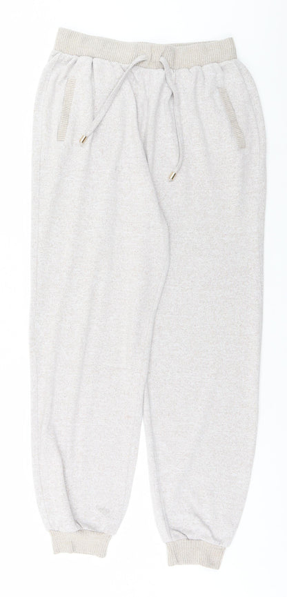 Womens UK Size 12 M&Co Regular Fit Sweatpants Grey Trousers