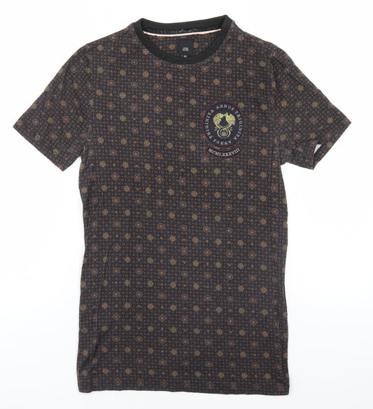Womens UK Size XS River Island Brown Basic T-Shirt