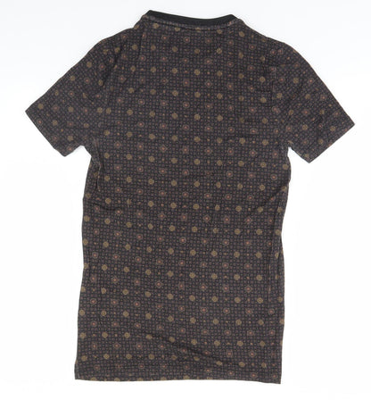 Womens UK Size XS River Island Brown Basic T-Shirt