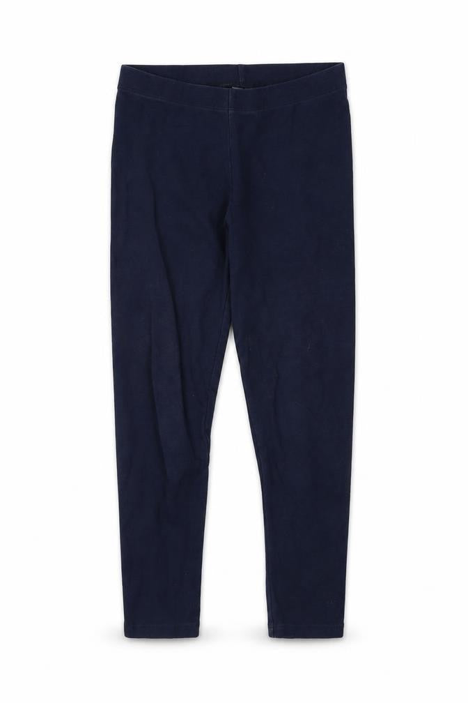 Front view of Next girls’ blue trousers, size 9, months - leggings