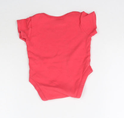 George Girls Pink   Babygrow One-Piece Size 6-9 Months  - The best time is family time Rainbow