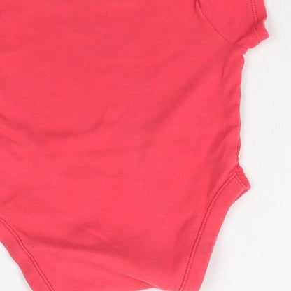 George Girls Pink   Babygrow One-Piece Size 6-9 Months  - The best time is family time Rainbow