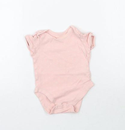 George Girls Pink Floral  Babygrow One-Piece Size 6-9 Months
