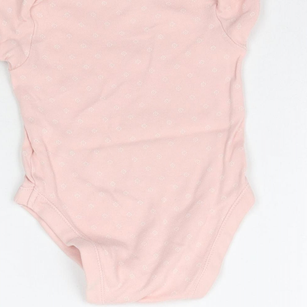 George Girls Pink Floral  Babygrow One-Piece Size 6-9 Months