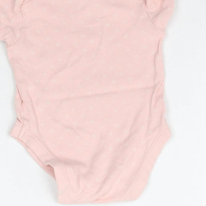 George Girls Pink Floral  Babygrow One-Piece Size 6-9 Months