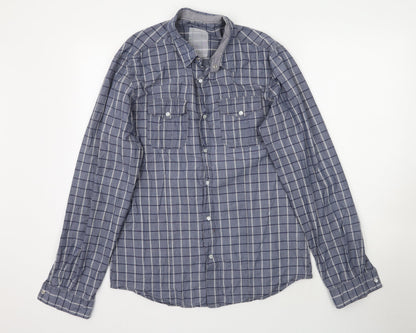 Mens UK Size M New Look Black  Button-Up Long Sleeve Casual Shirt