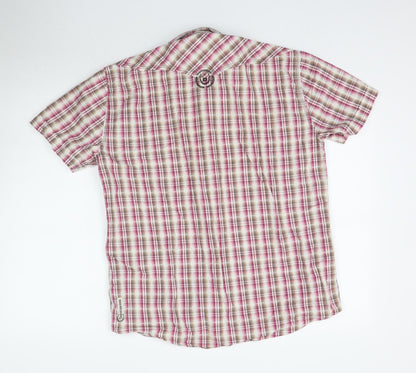 Mens UK Size L Duck and Cover Multicoloured  Button-Up Short Sleeve Casual Shirt
