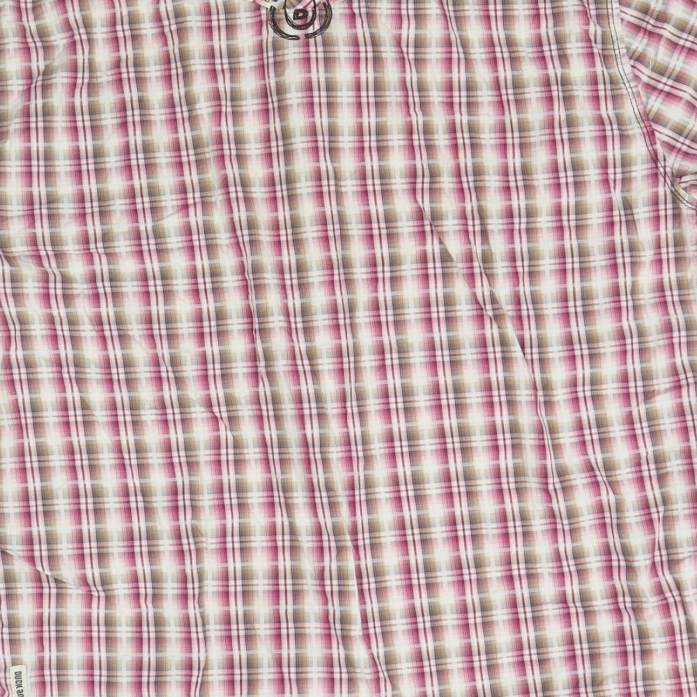 Mens UK Size L Duck and Cover Multicoloured  Button-Up Short Sleeve Casual Shirt