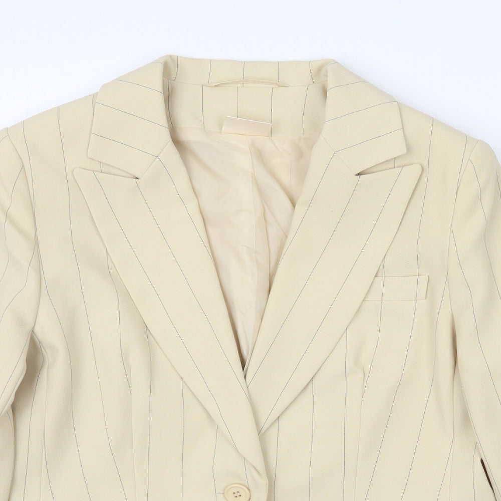 Womens UK Size 14 For Women Regular Beige Blazer