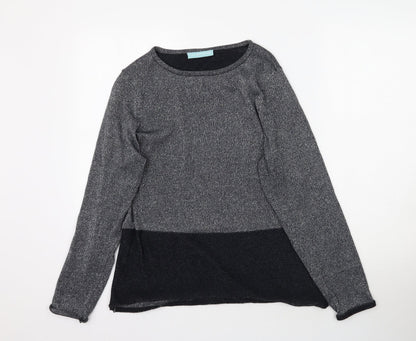 Avenue Womens Silver   Basic T-Shirt Size 12