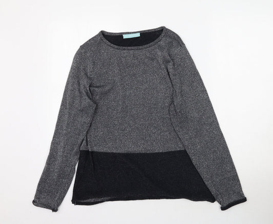 Avenue Womens Silver   Basic T-Shirt Size 12