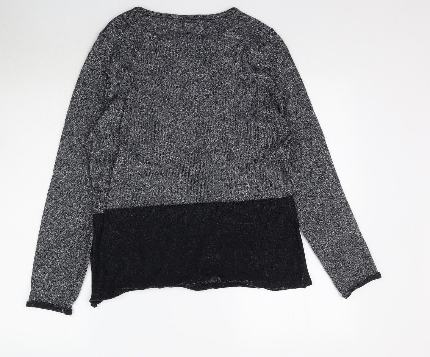 Avenue Womens Silver   Basic T-Shirt Size 12