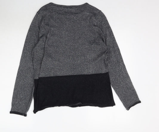 Avenue Womens Silver   Basic T-Shirt Size 12