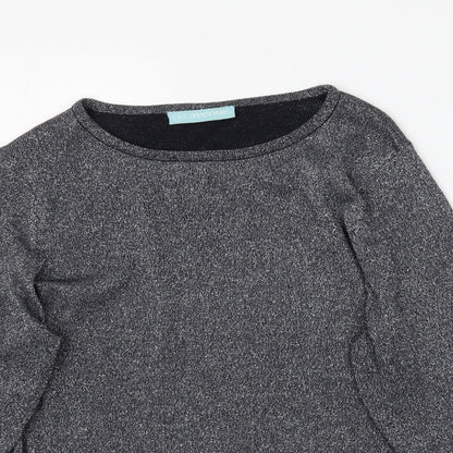 Avenue Womens Silver   Basic T-Shirt Size 12