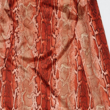 Preworn Womens Orange Animal Print  Mini  Size M  - Snake print