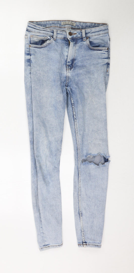 Denim Co. Womens Blue  Denim Skinny Jeans Size 10 L27 in