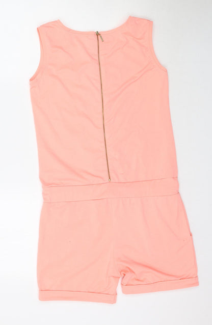 AWSARRE Womens Pink   Playsuit One-Piece Size M L5 in - Peach / Coral