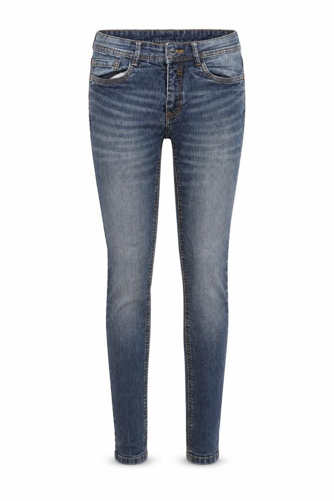 Front view of Yessica women’s blue denim skinny jeans, size UK 6, 29-inch leg