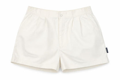 Front view of Olympus women’s white cargo shorts, size XL