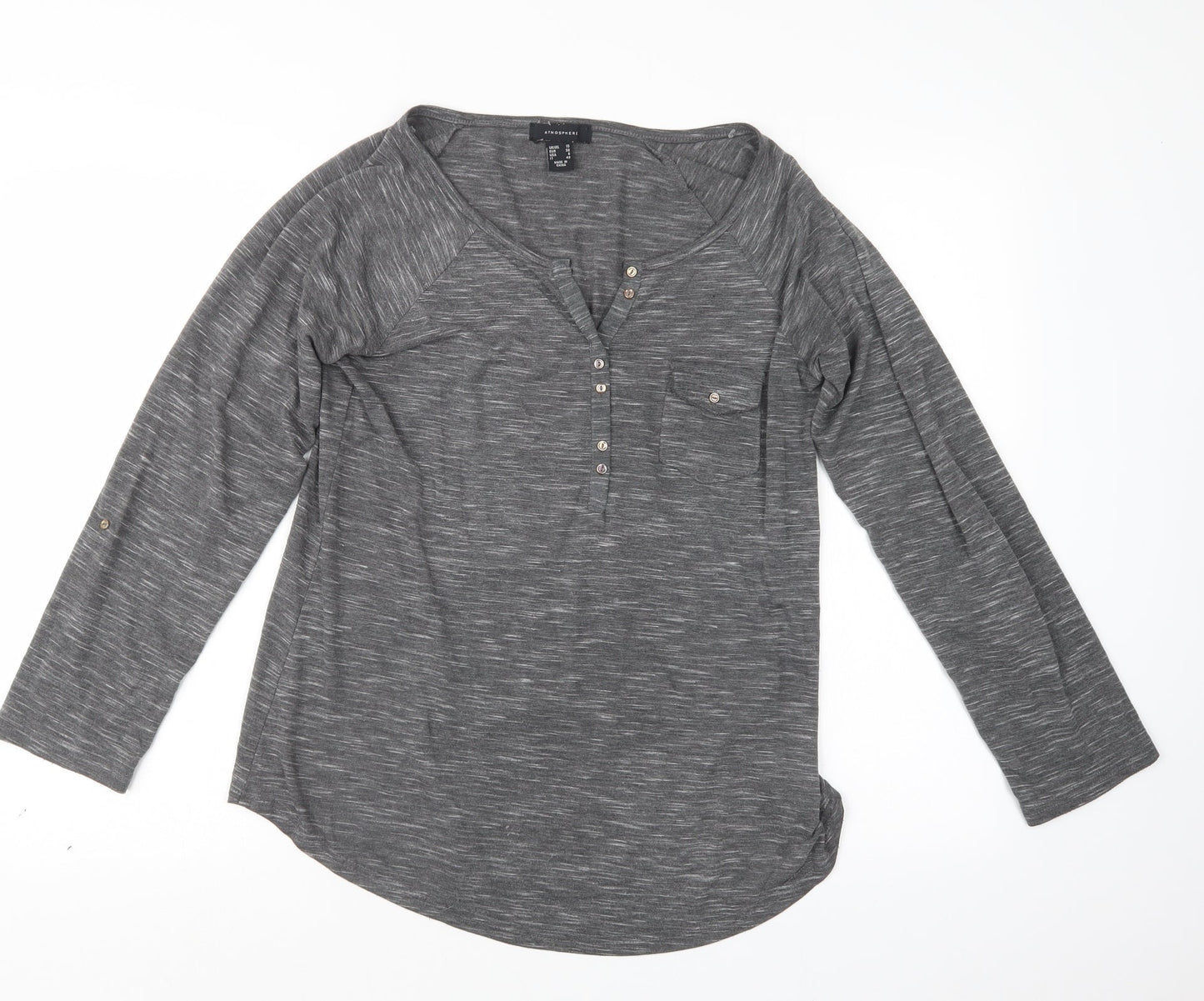 Womens UK Size 10 Atmosphere Grey Basic T-Shirt
