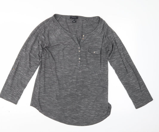 Womens UK Size 10 Atmosphere Grey Basic T-Shirt