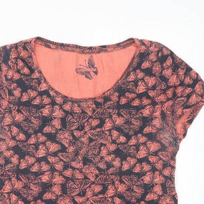 Womens UK Size 14 Debenhams Pink Basic T-Shirt