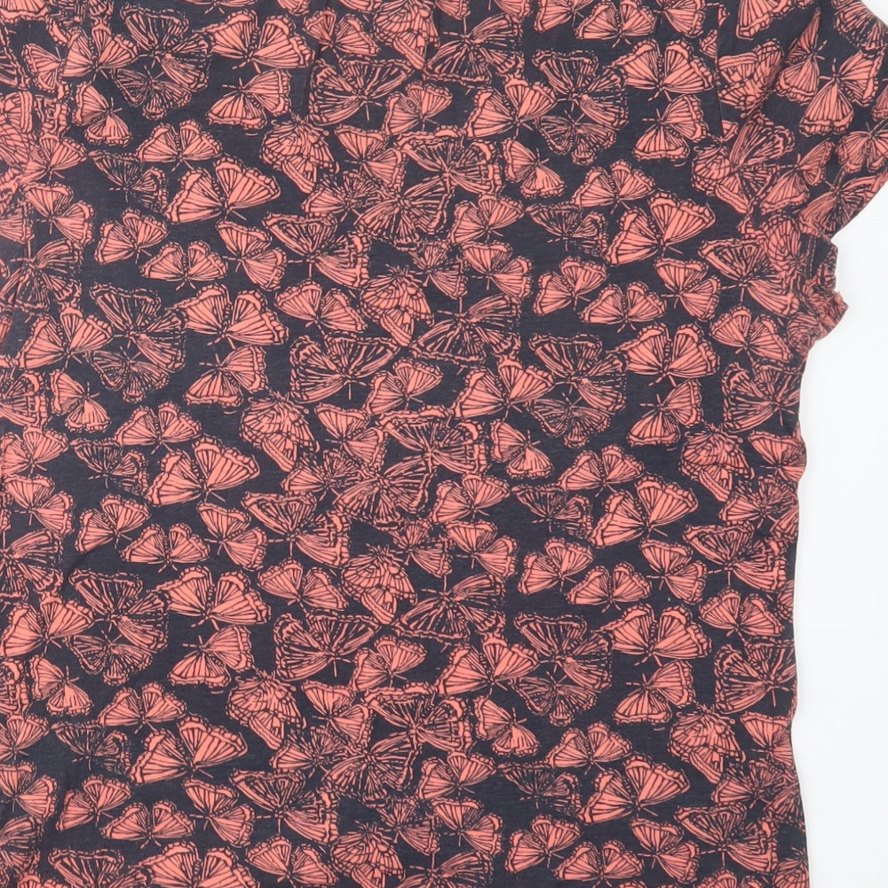 Womens UK Size 14 Debenhams Pink Basic T-Shirt