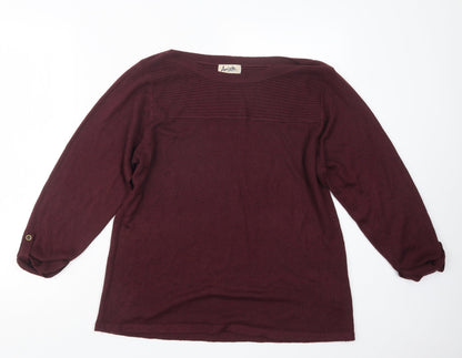Womens UK Size 14 ARISTA Purple Pullover Jumper