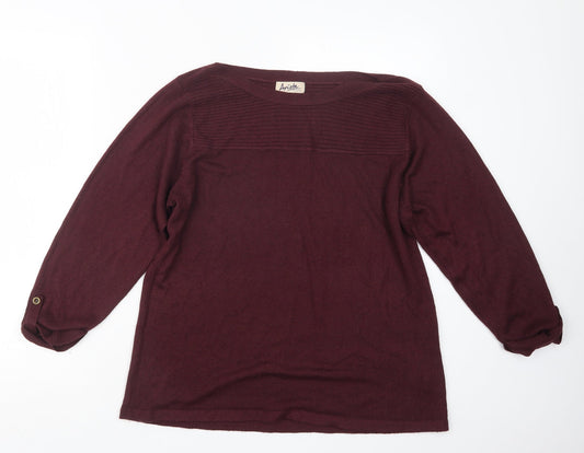 ARISTA Womens Purple  Knit Pullover Jumper Size 14