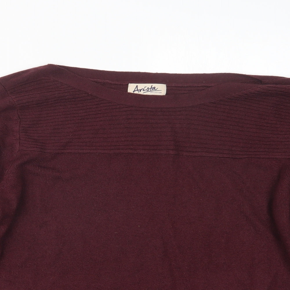Womens UK Size 14 ARISTA Purple Pullover Jumper