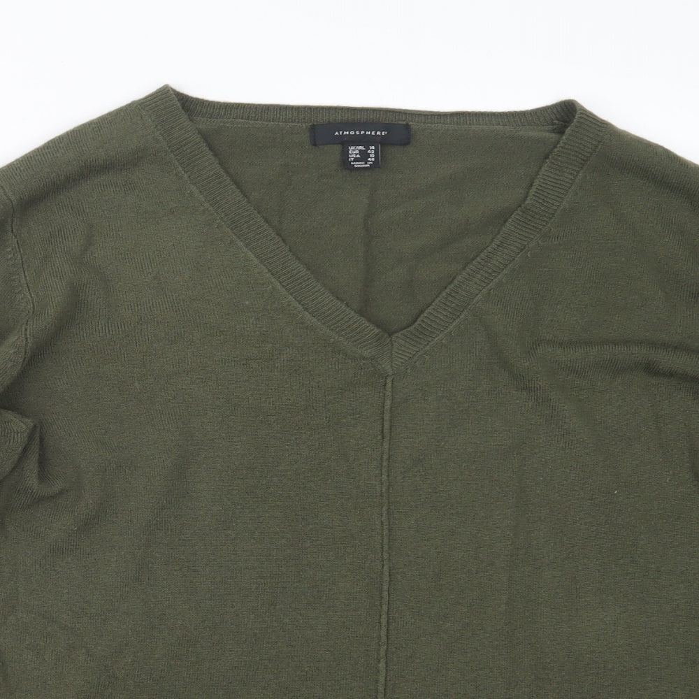 Womens UK Size 14 Atmosphere Green Pullover Jumper