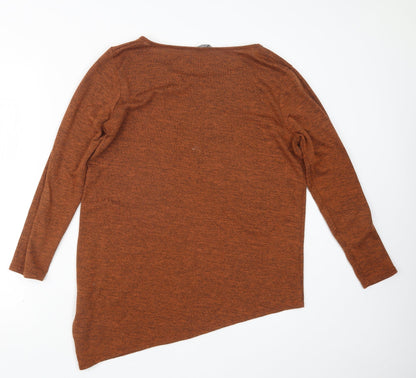 Womens UK Size 12 Peacocks Orange Pullover Jumper