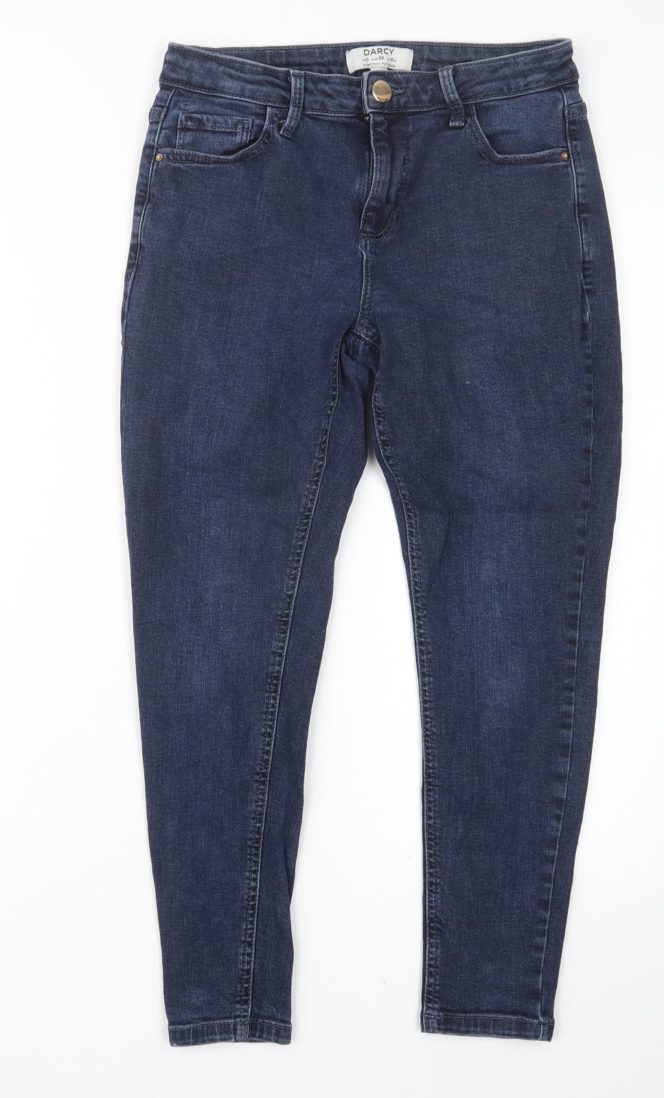 Dorothy Perkins Womens Blue  Denim Straight Jeans Size 10 L23.5 in