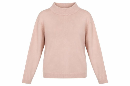 Front view of Intuition women’s pink knit jumper, size UK 12