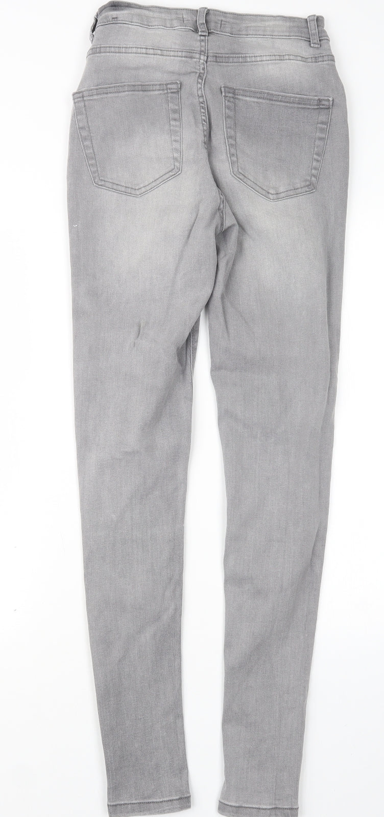 Denim Co. Womens Grey  Denim Straight Jeans Size 10 L31 in