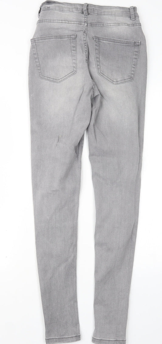 Denim Co. Womens Grey  Denim Straight Jeans Size 10 L31 in