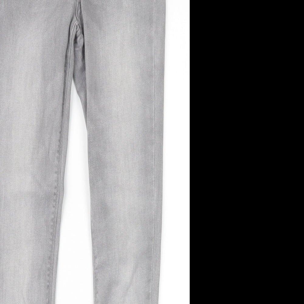 Denim Co. Womens Grey  Denim Straight Jeans Size 10 L31 in