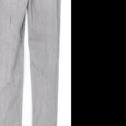 Denim Co. Womens Grey  Denim Straight Jeans Size 10 L31 in