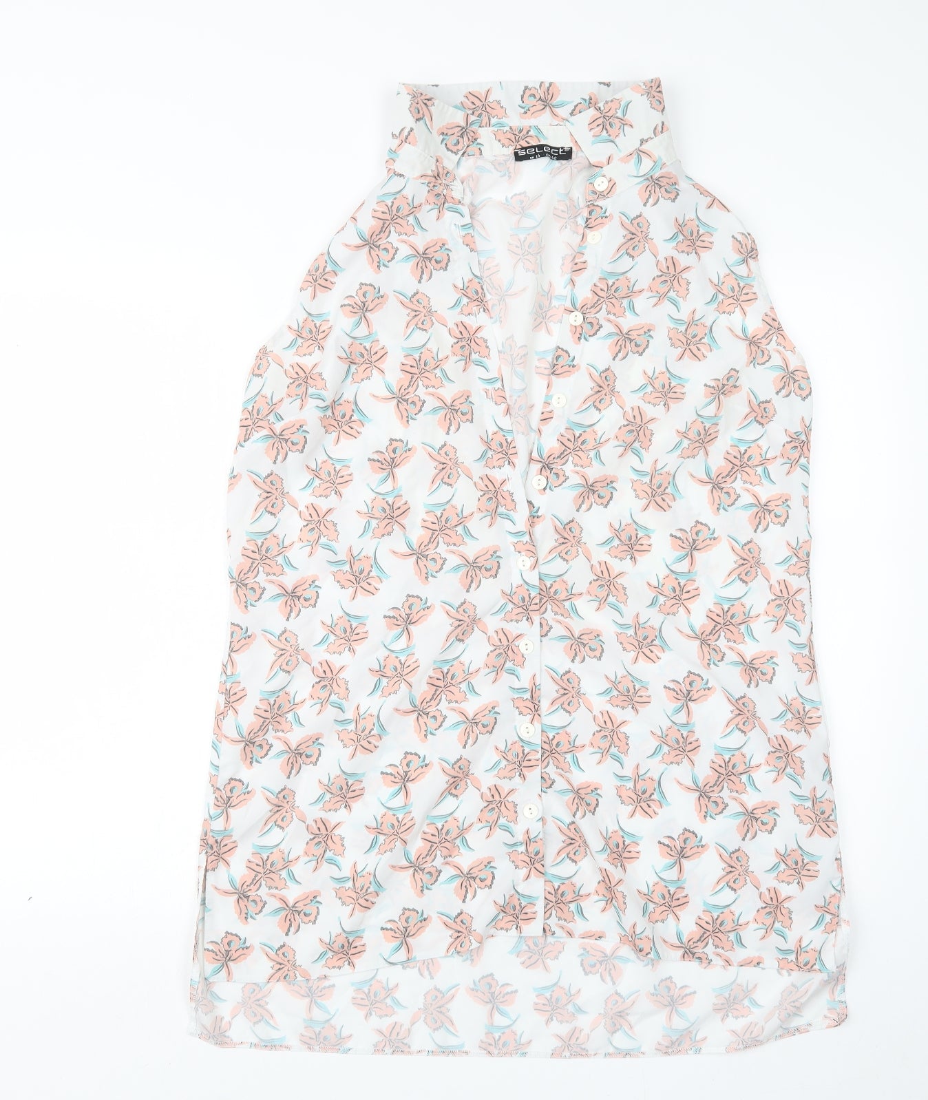 Womens UK Size 14 Select White Basic Button-Up