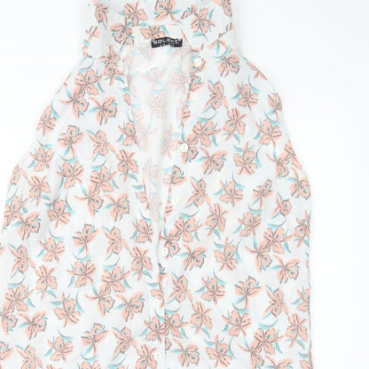 Womens UK Size 14 Select White Basic Button-Up