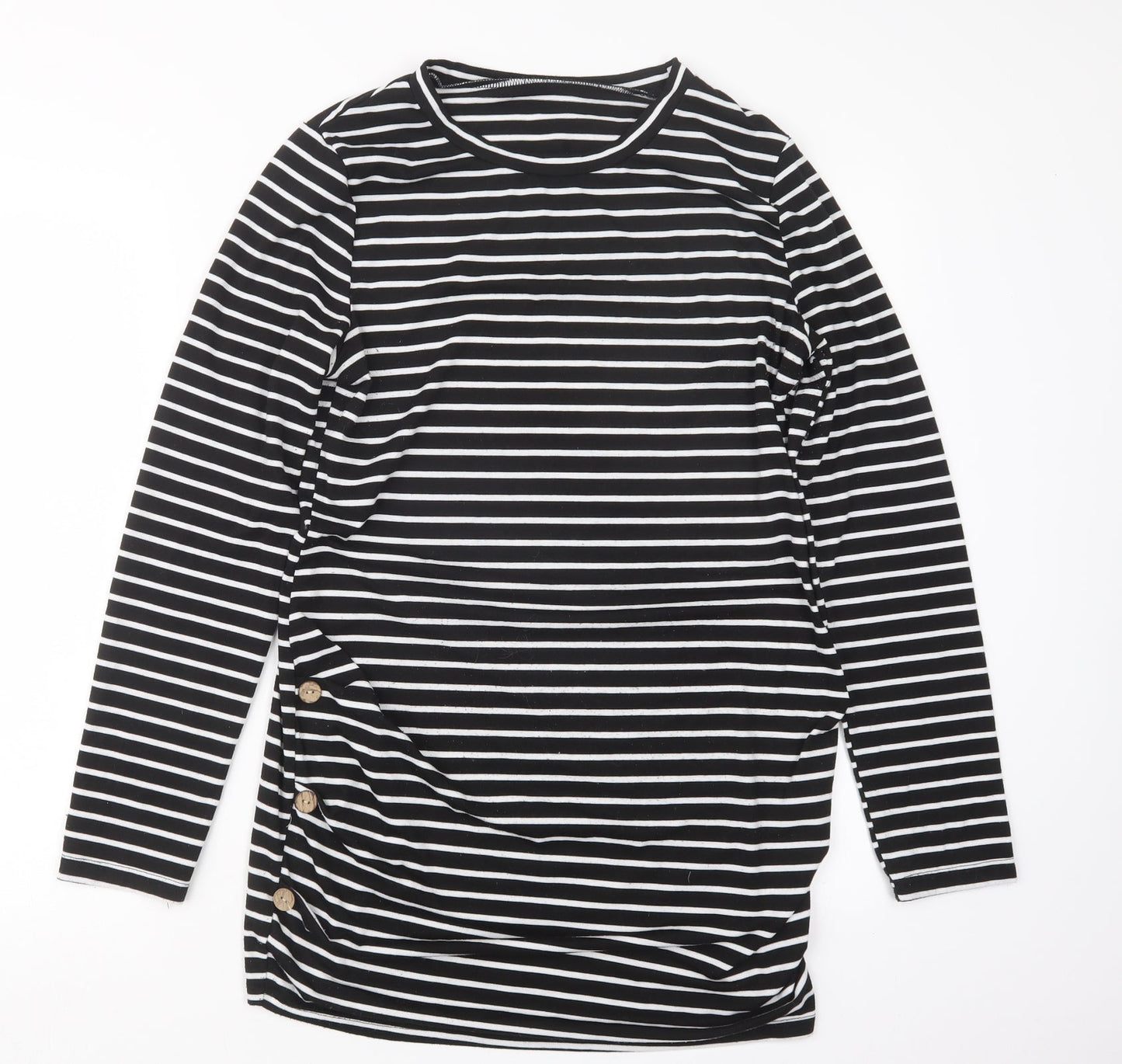 Womens UK Size M Preworn Black Basic T-Shirt